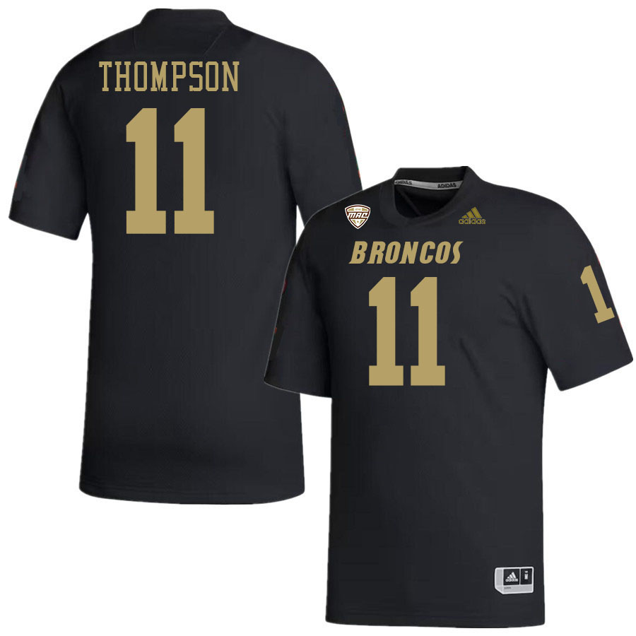 #11 Anterio Thompson Western Michigan Broncos College Football Jerseys Stitched-Black